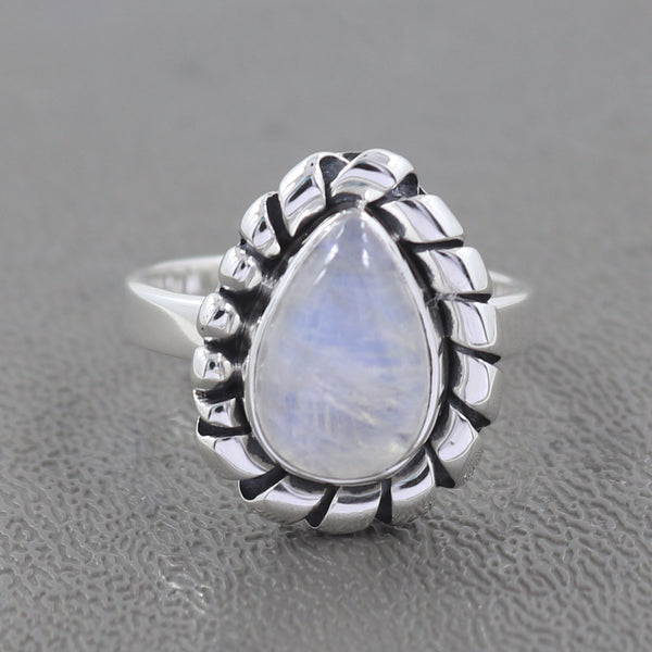 Rainbow Moonstone Ring