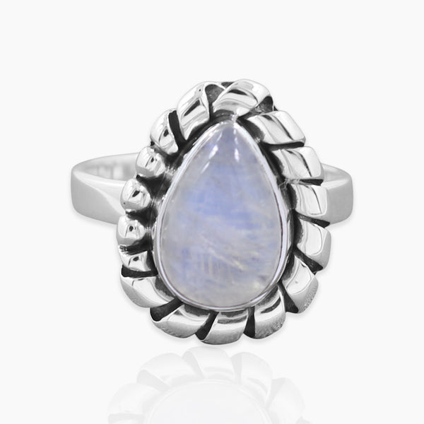 Rainbow Moonstone Ring