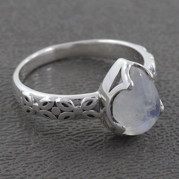 Rainbow Moonstone Ring