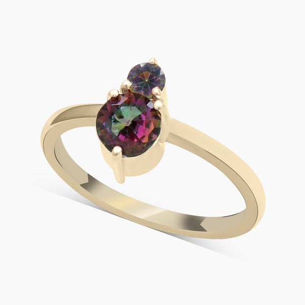 Gold Vermeil Mystic Quartz Ring