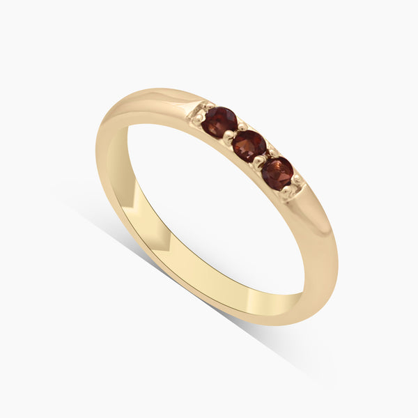 Gold Vermeil  Garnet Ring