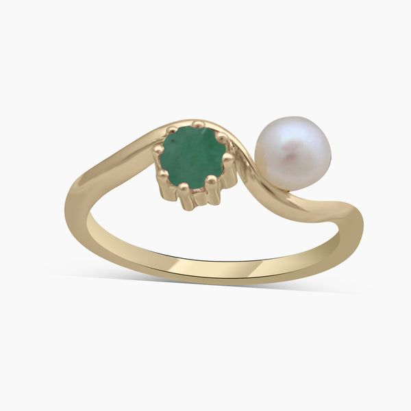Gold  Vermeil Emerald Ring