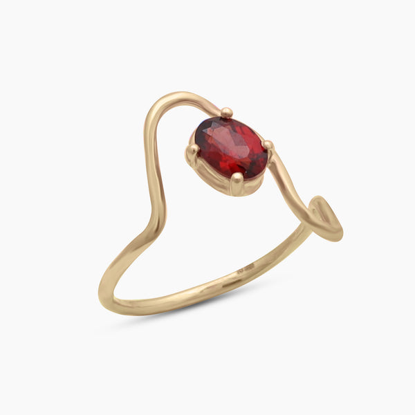 Gold Vermeil Garnet Ring