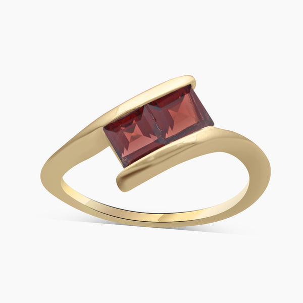Gold Vermeil Two Stone Ring