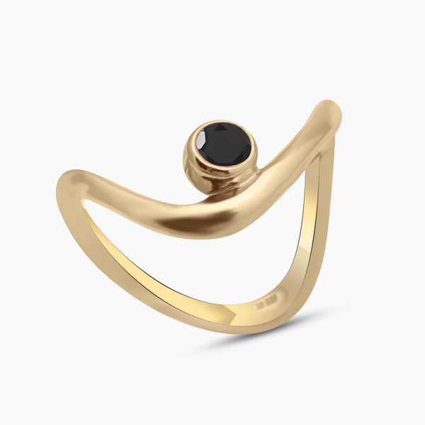 Gold Vermeil Black Onyx Ring