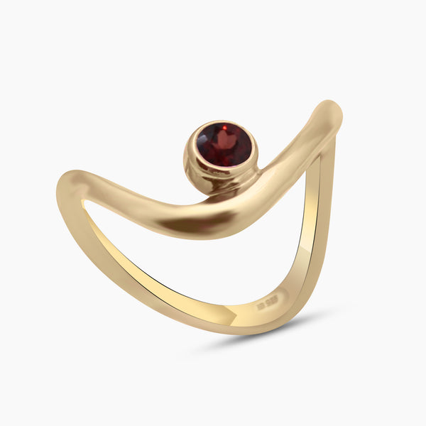 Gold Vermeil Garnet Ring