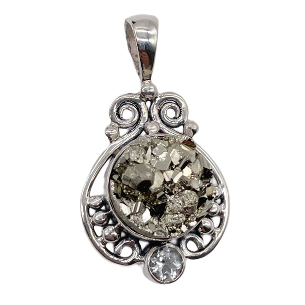 PYRITE DRUZY PENDANT