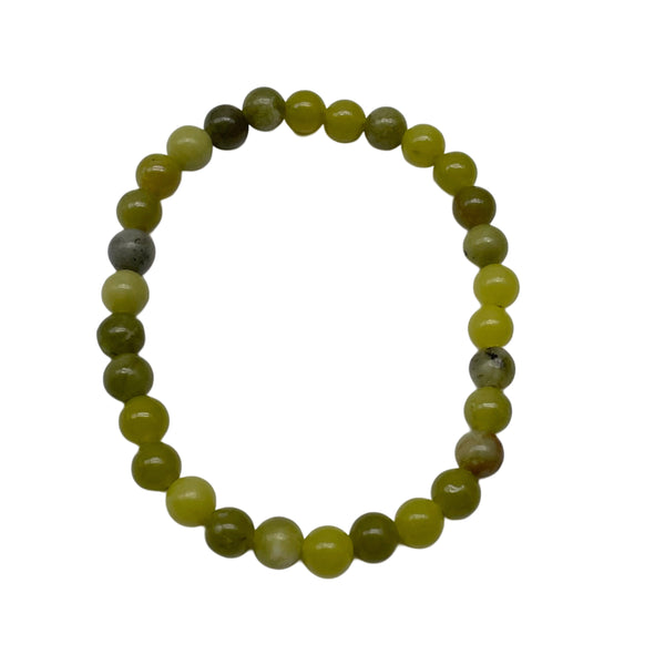 Nephrite Jade Beaded Stretchable 6mm Bracelet