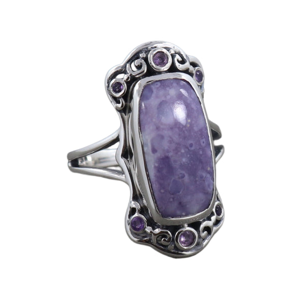 AMETHYST,MERADO OPAL RING