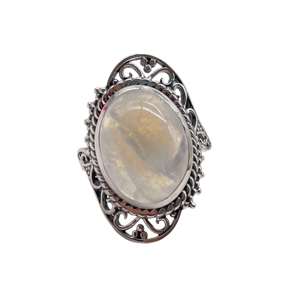 Rainbow Moonstone Ring