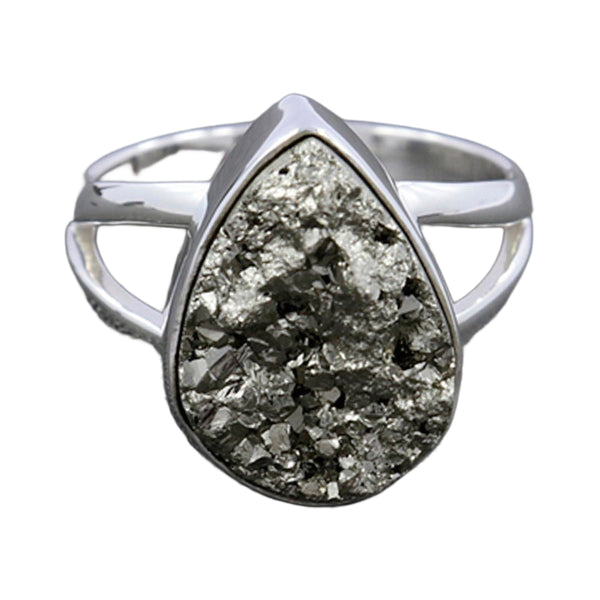 PYRITE DRUZY RING