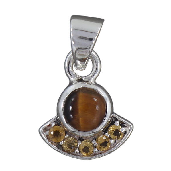 Tiger Eye,Citrine Pendant