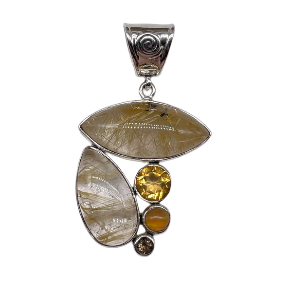 Rutilated Quartz Pendant