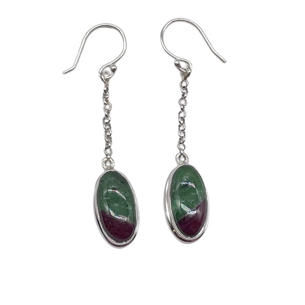 Ruby Zoisite Earrings