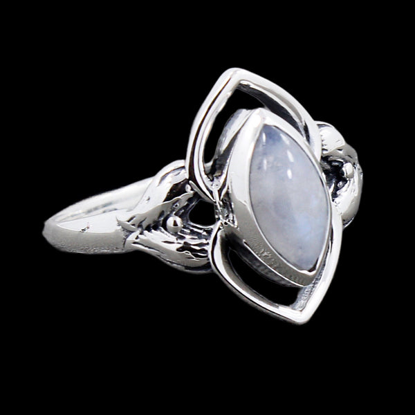 Rainbow Moonstone Ring