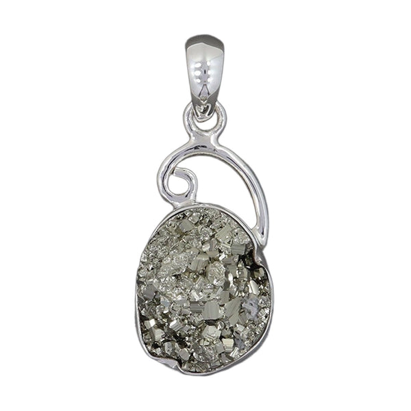 PYRITE DRUZY PENDANT