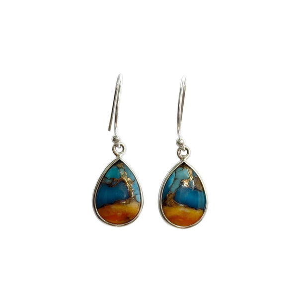 Spiny Oyster Turquoise Earrings