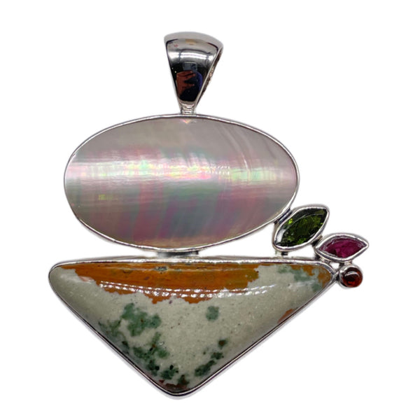 Mabe Pearl, Rhyolite Jasper Pendant