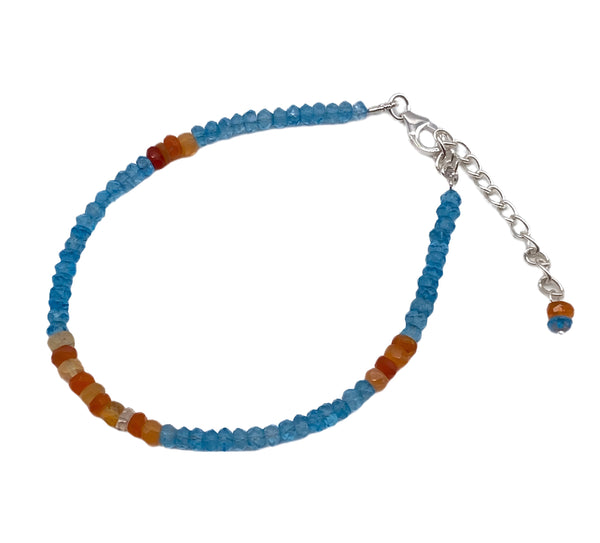 Blue Topaz Beaded Bracelet