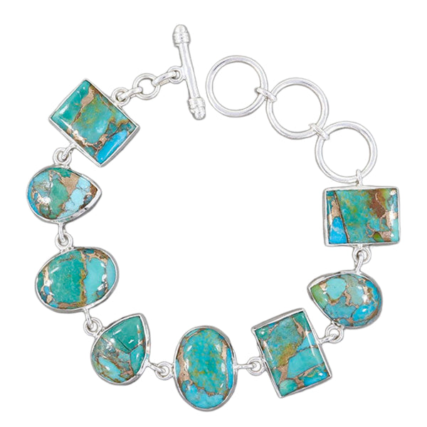 BLUE COPPER TURQUOISE BRACELET