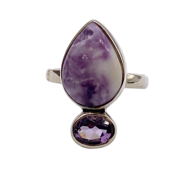 AMETHYST,MERADO OPAL RING