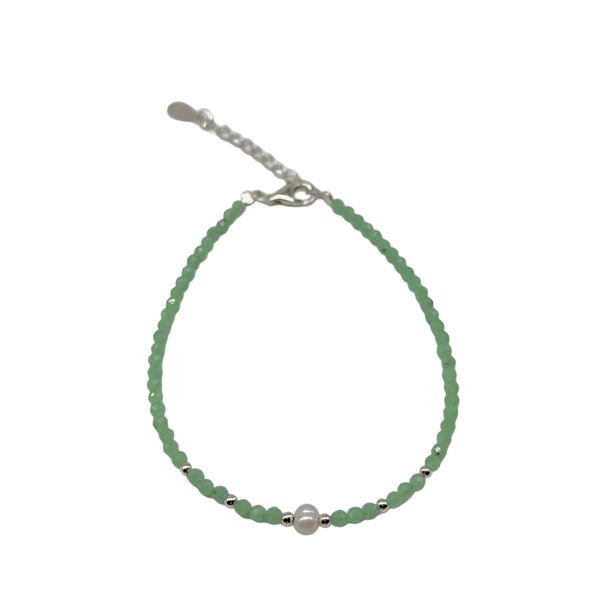 Green Angel Larimar Beaded Bracelet