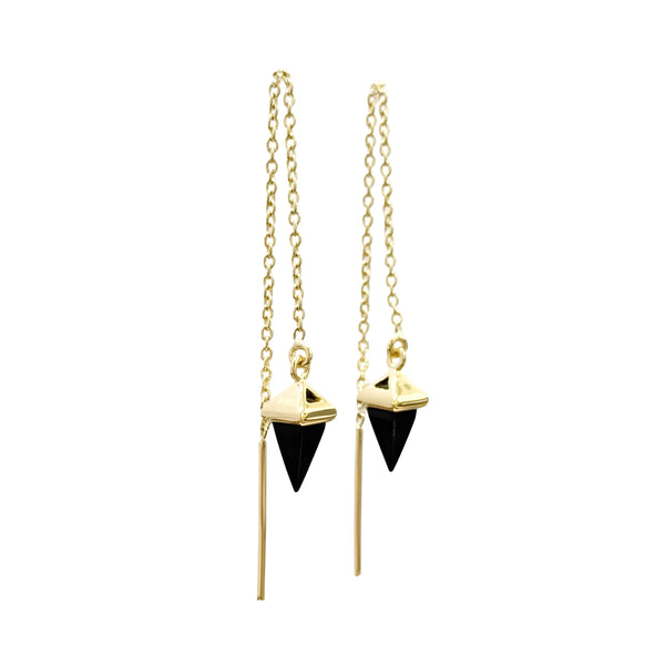 Gold Vermeil Black Onyx Earrings