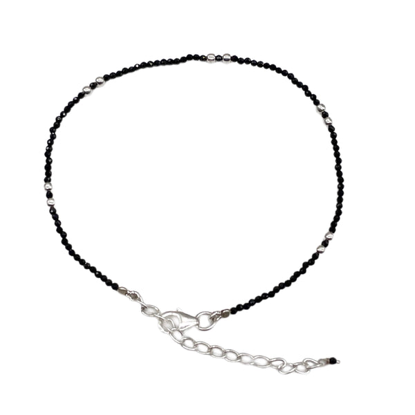 Onyx Beaded Anklet