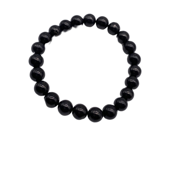 Shungite Beaded Stretchable Bracelet 8mm