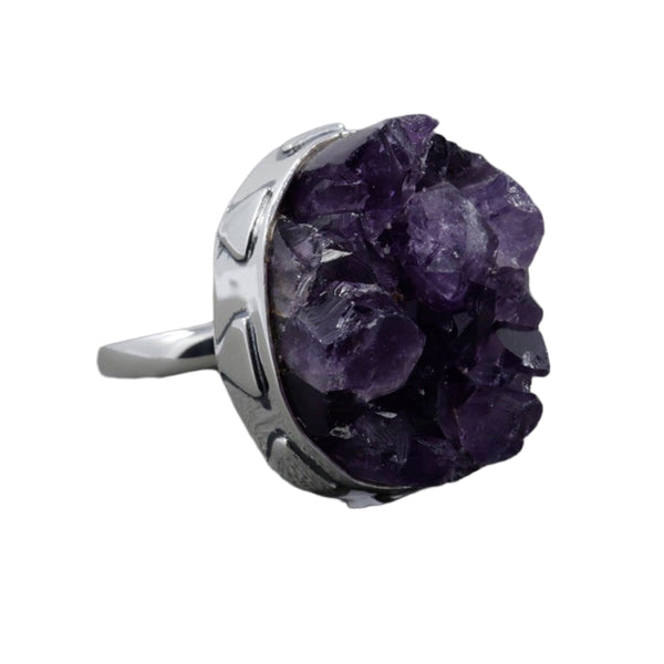 AMETHYST DRUSY RING