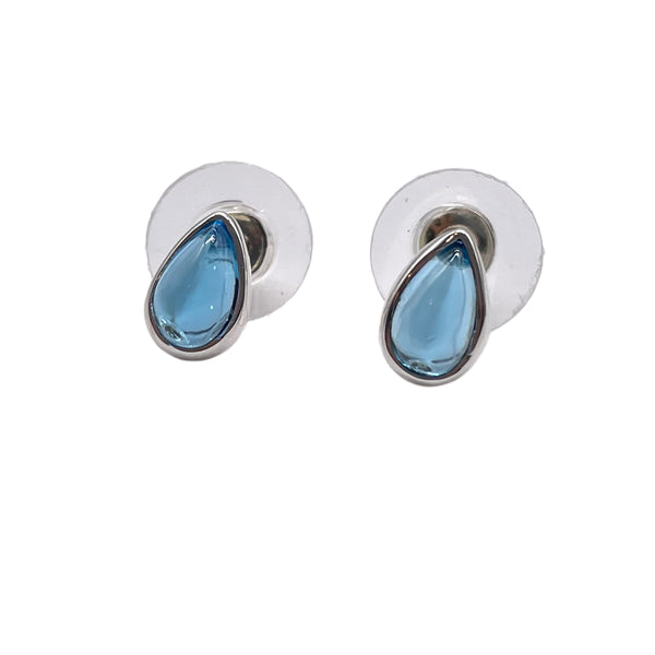 Blue topaz studs