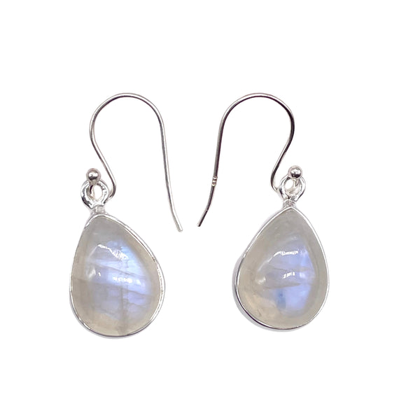 Rainbow Moonstone Dangle Earrings