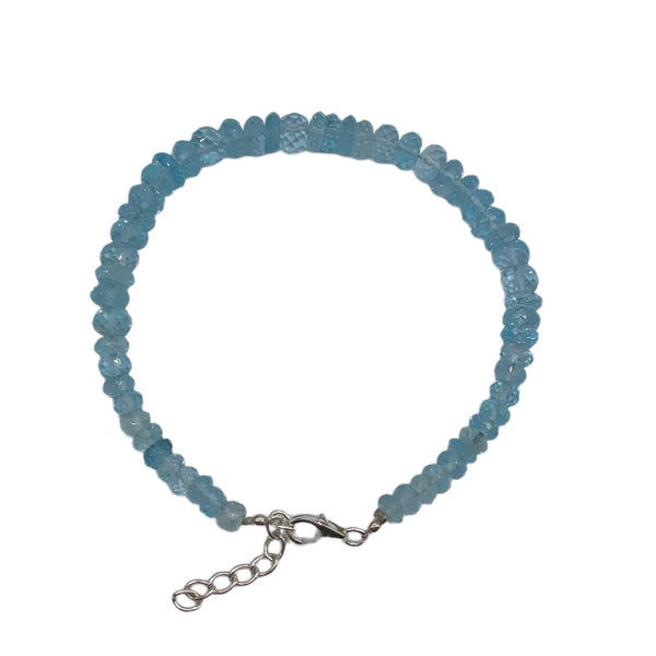 Sky Blue Topaz Beaded Bracelet