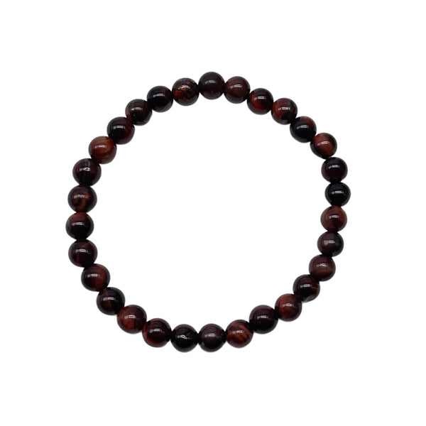 Tiger Eye Red Stretchable Bead Bracelet 6mm