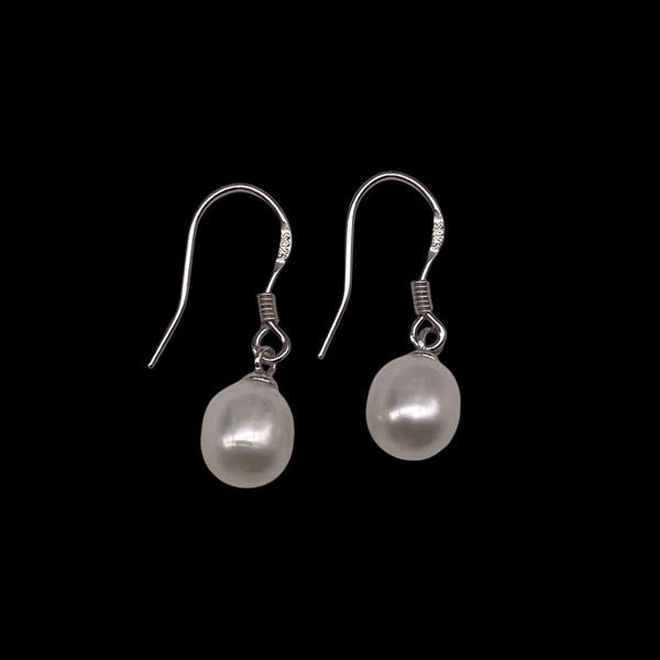 Freshwater Pearl Dangle Earrings 1”