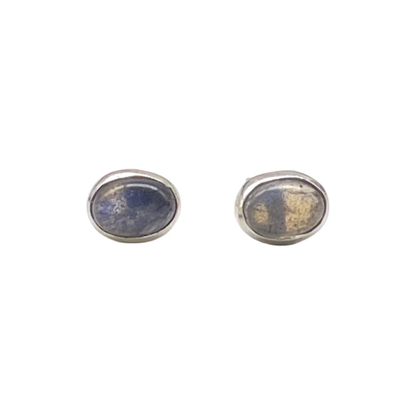 Labradorite Oval Studs