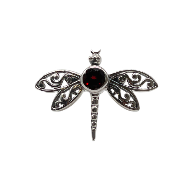 Garnet Dragonfly Ring