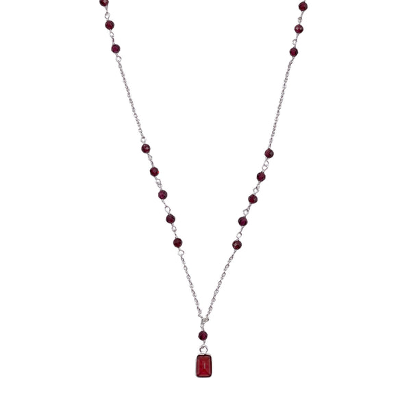 Garnet Beaded Necklace