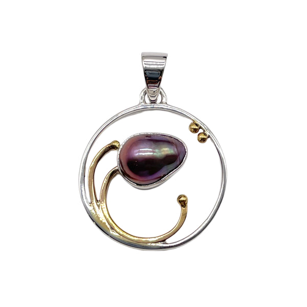 Two Toned Freshwater Pearl Pendant