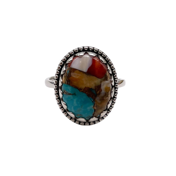 Spiny Oyster Turquoise Ring