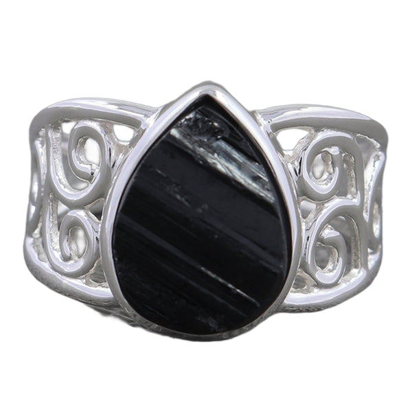 BLACK TOURMALINE RING