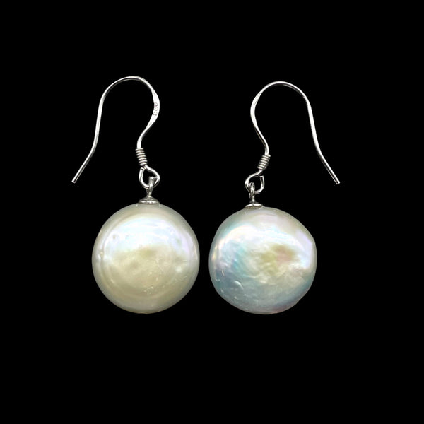 Freshwater Pearl Dangle Earrings 1”