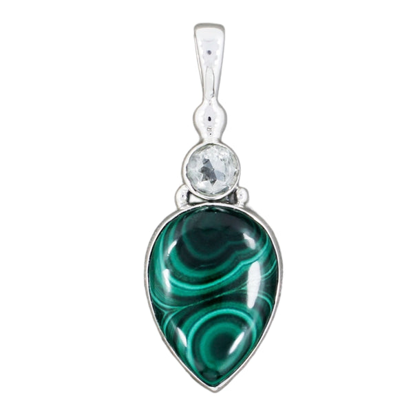 MALACHITE,GREEN AMETHYST PENDANT