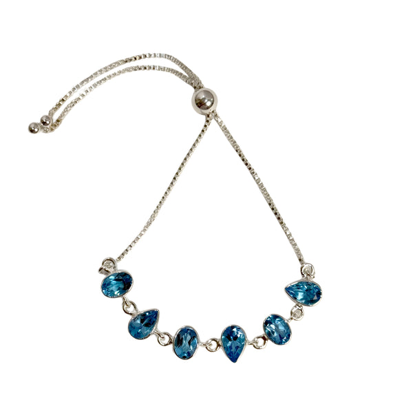Blue Topaz Bolo Bracelet