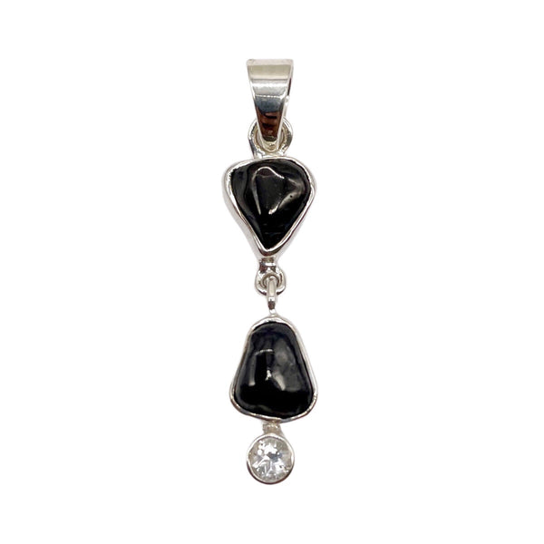 Shungite ,Clear Quartz Pendant