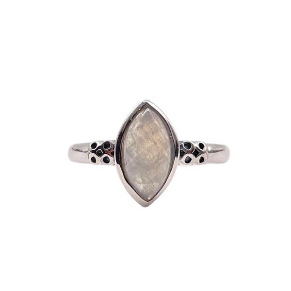 Rainbow Moonstone Ring