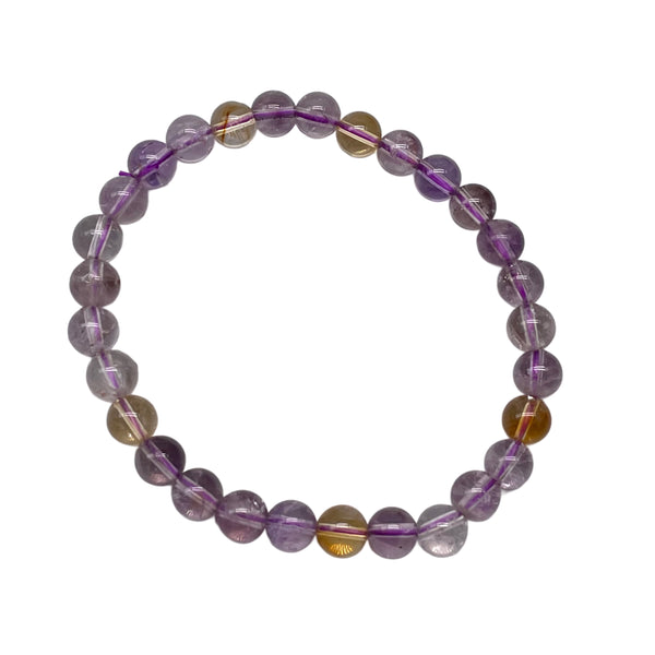 Ametrine Beaded Stretchable Bead Bracelet 6mm