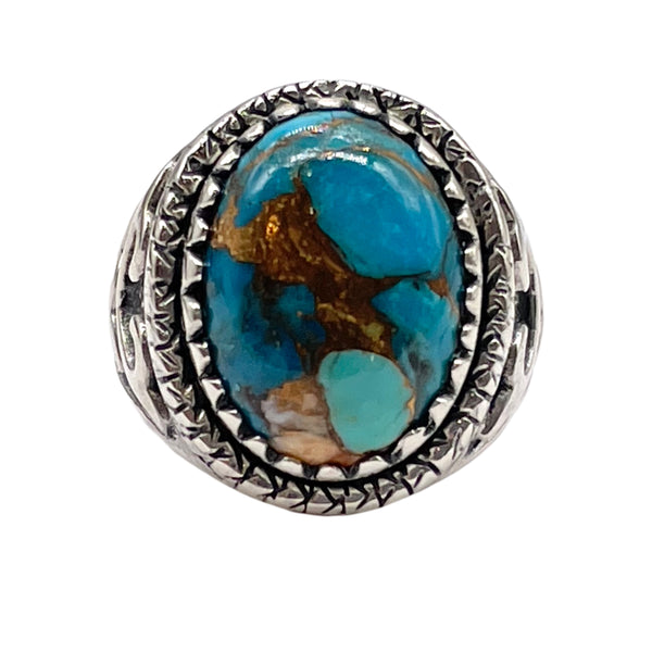 Blue Copper Turquoise Ring