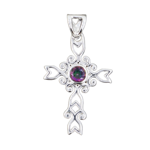 MYSTIC QUARTZ CROSS PENDANT