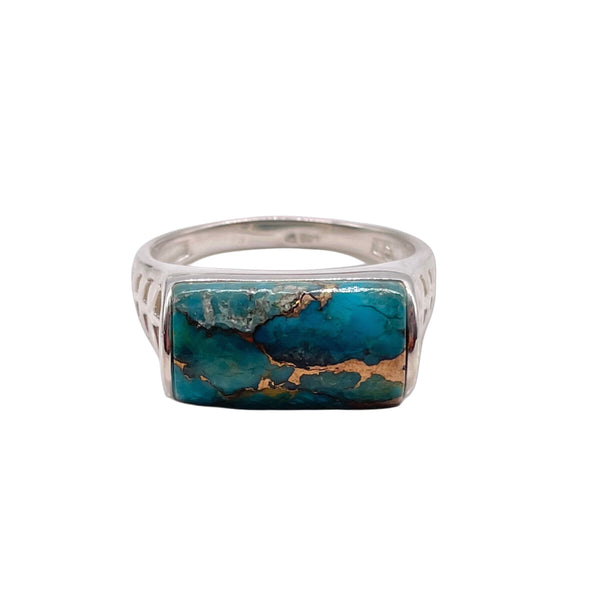 Blue Copper Turquoise Ring